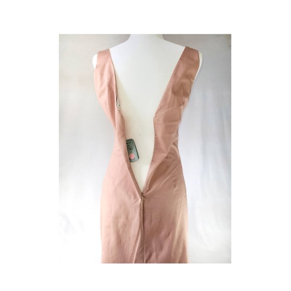 Hoss Intropia Sheath Dress Nude Pink Coral Business Cocktail Party Dress Small - Picture 5 of 8